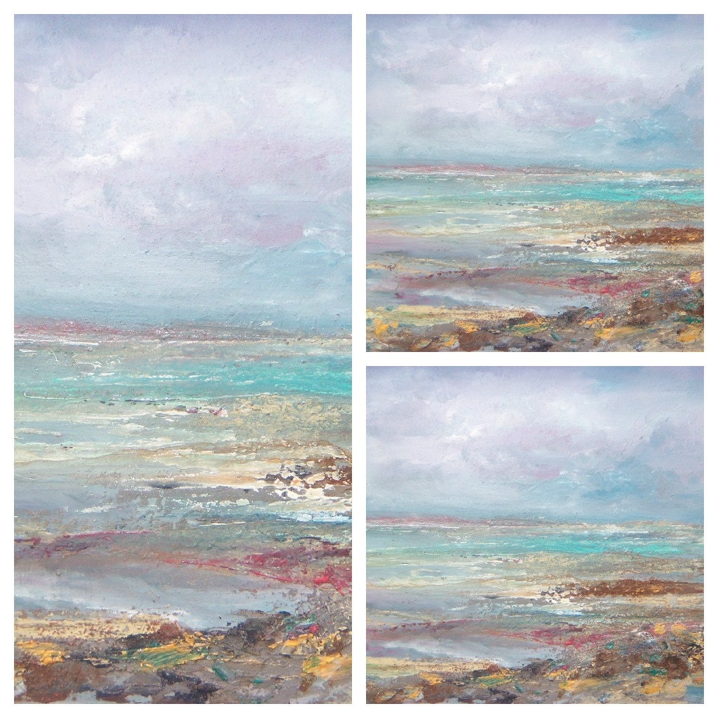 Original Acrylic Canvas Seascape Ocean Beach Paintings Made to Order  Especially for You