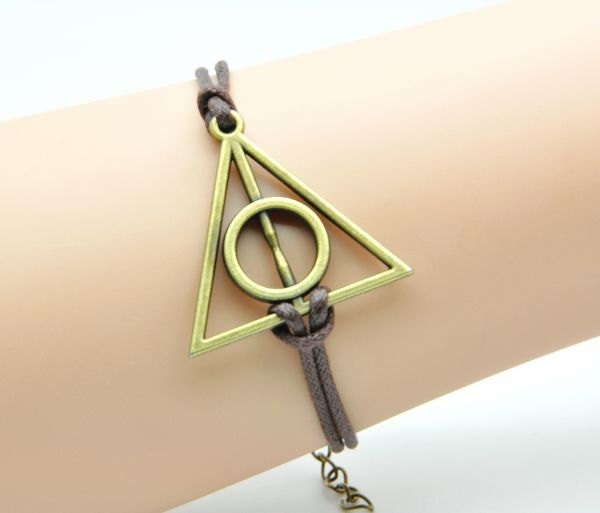Adjustable Vintage Antique Bronze Brown Rope Harry Potter Personality Bracelet Cuff Bracelet Vintage bracelet 2043S