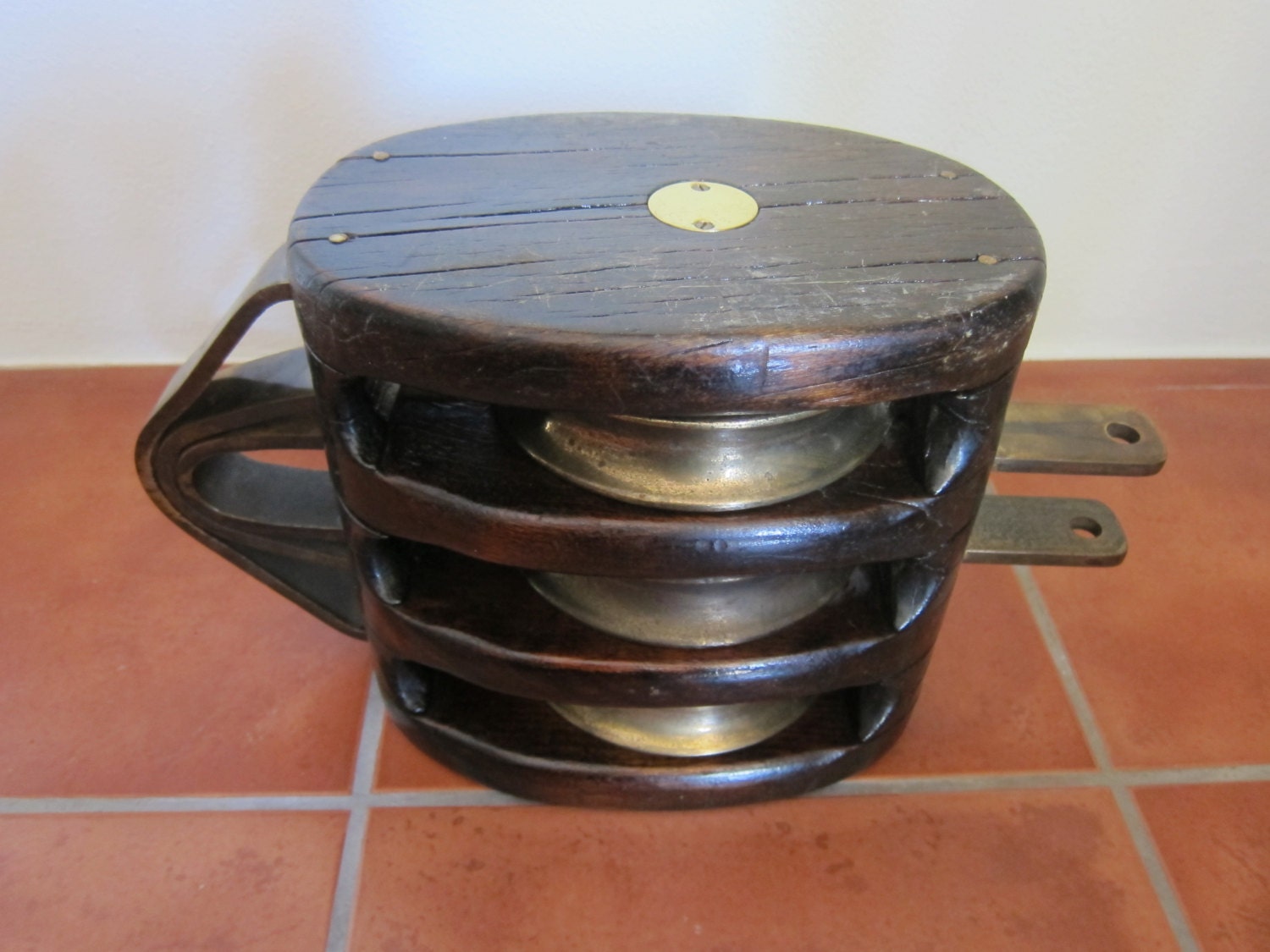 U. S. Navy WWII Triple Block Naval Pulley