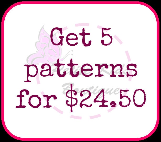 Bundle promo - Buy 5 sewing patterns with only USD24.50