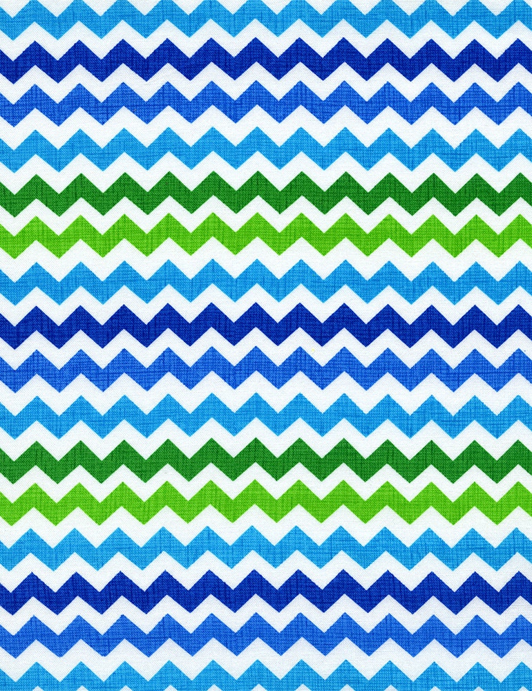 Chevron Fabric for quilt or craft Ziggy in Lagoon Timeless Treasures Fat quarter