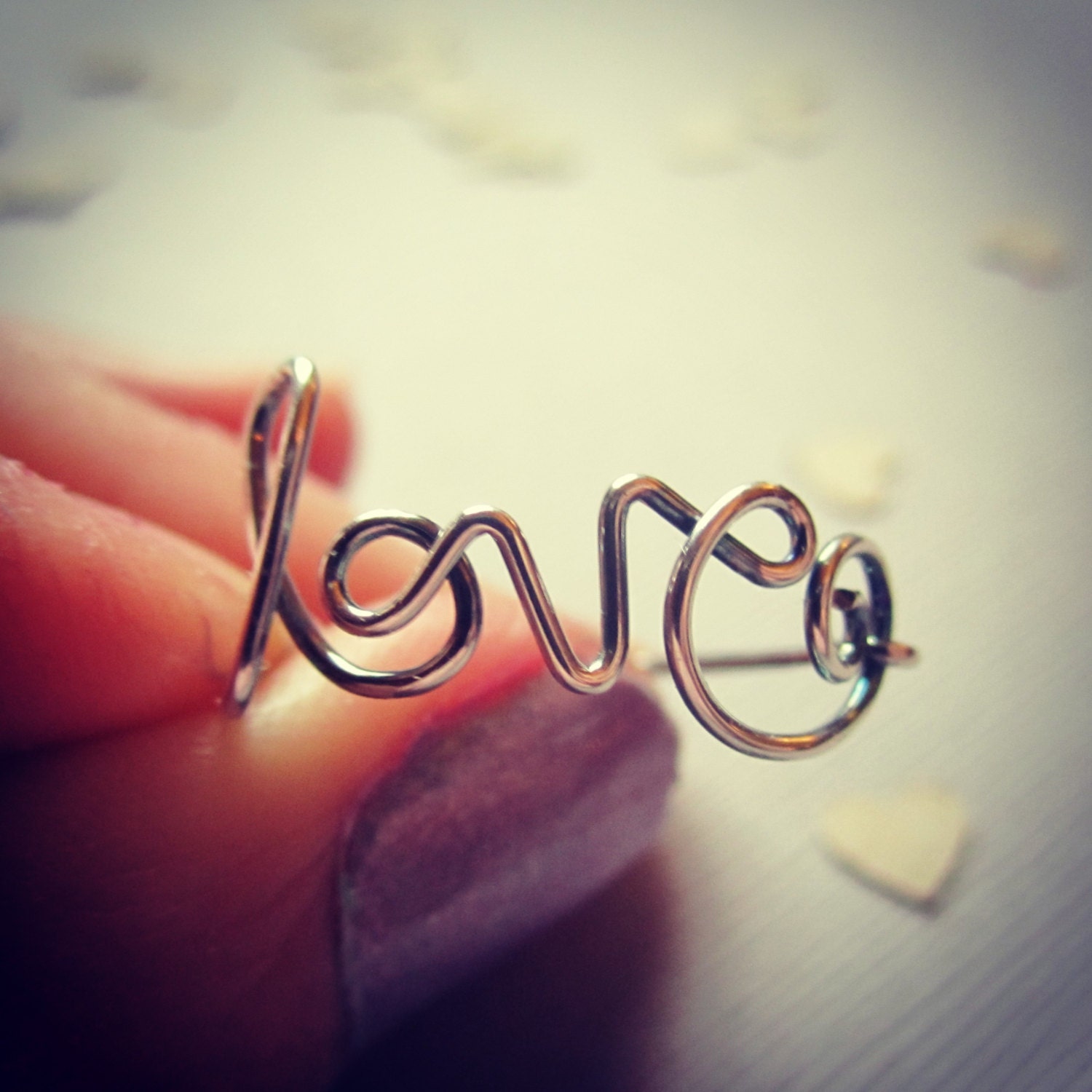 Love Letters Sterling Silver Ring Made to order wire wrapped custom sizing