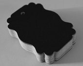 Chalkboard Label Swing Tags for Wedding Favors, Mason Jars & Gifts - 75 Black Ornate Rectangle Il_170x135