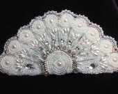 Vintage Art Deco Inspired Hand Beaded Comb / Tiara / Headpiece : Bridal / Wedding Hair
