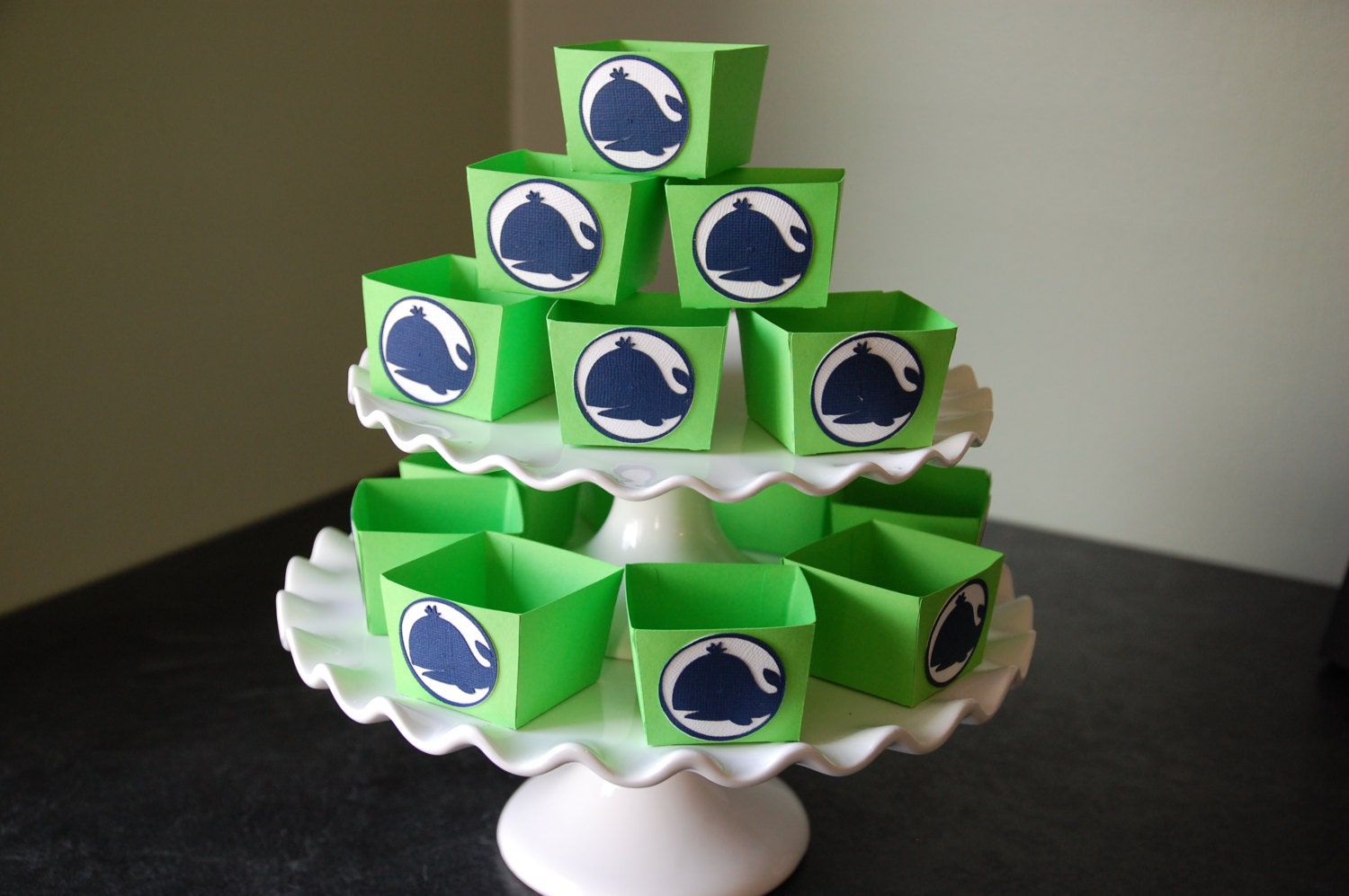 Whale Candy Cups, Nautical, Whale Favors, Whale Party, Whale Theme, Whale Baby Shower, 12 Pcs Navy Lime Il_170x135