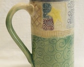 Stoneware 20oz shining star coffee mug 20C087