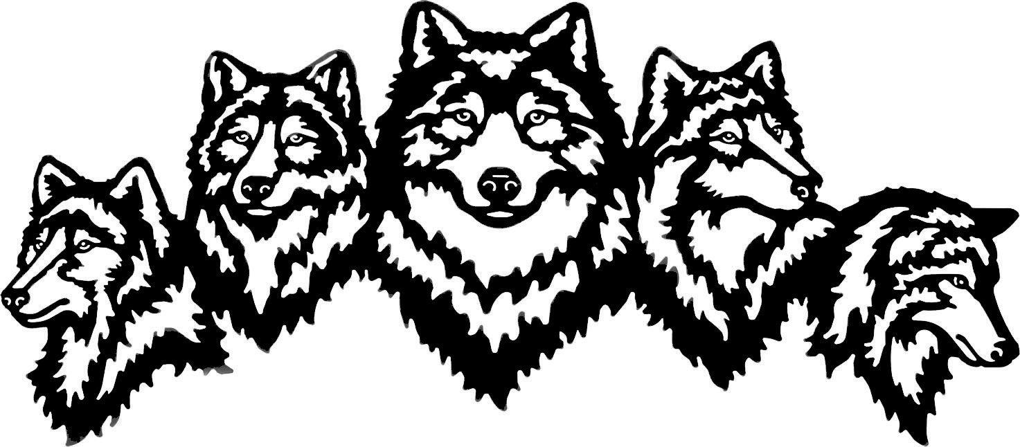 Large Leather Tattoo: Wolf Head leather patch custom pyrography