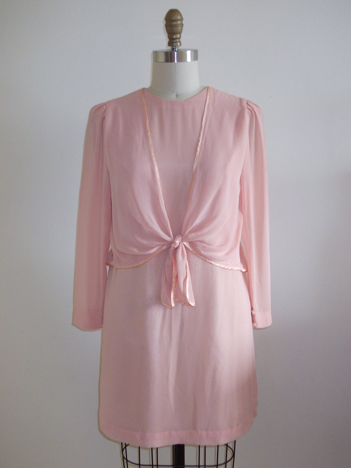 Peach Dollhouse Tunic /// 90's Vintage /// Babydoll