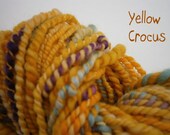 Handspun Yarn - Merino Wool - 2 Ply - Lt. Worsted Weight - Yellow Crocus - Item 2013-047
