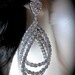 Rhinestone earrings -  Teardrops  - Triple Layer - Large -Crystal earrings - Bridal jewelry - Bridesmaids - gift -