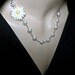 Pearl necklace -  Sterling silver - wire wrapped - Daisy - Cabochon - Beautiful Feminine Jewelry - Spring Summer Bride -