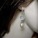 Pearl drop earrings - Ivory - Gold - 14k Gold over Sterling ear wires - Swarovski crystals and pearls - Just beautiful - Bridal jewelry -