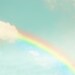 Rainbow photography whimsical blue sky 8x10 print pastel vintage inspired clouds summer color dreamy nursery print sky fine art photography