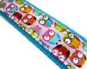 Owl FABRIC KEY FOB Wristlet / Wrist Key Chain / Key Ring / Key Fob / Key Chain / Teacher Appreciation