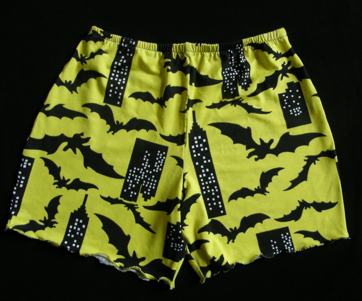 Yellow batman bat shorts  pyjamas