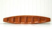SALE Vintage Teak Wood Tray Serving Dish Mid Century Danish Modern Tray