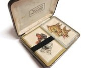 1947 Duratone Double Playing Card Deck Set - Dogs, Unopened Card Deck