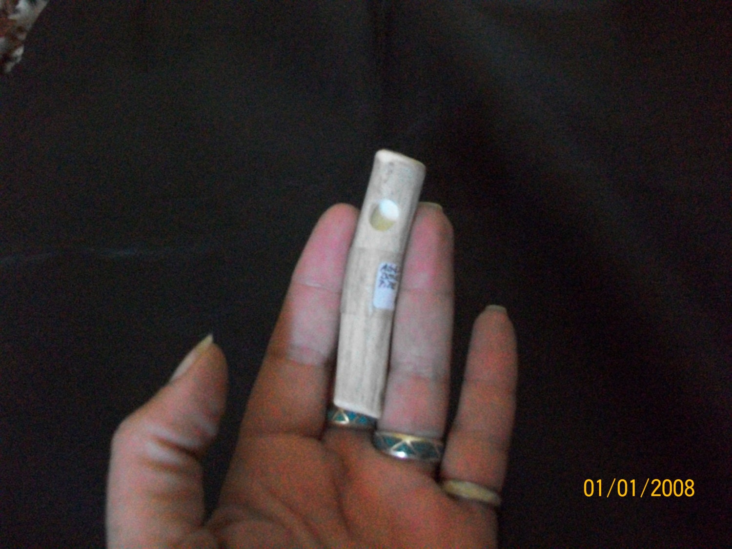 OOAK Handmade Deer Antler Bone Travel-Pocket Pipe - Native American