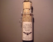 Taste of California Custom Gourmet Culinary Herb, Spice and Sea Salt  Blend in 1.25 ounce Glass Vial