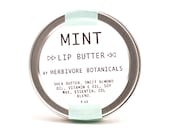 Mint  Lip Butter.  Vegan. Shea Butter. Essential Oil. 100% Natural. Lip Butter. Lip Balm.