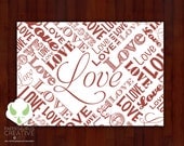 Greeting card - You're just my type - love, typography, valentine, anniversary, wedding, LGBT