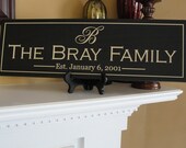 Family name signs Personalized Sign Engraved Wooden signs last name sign Custom wedding gift Established family sign Bridal shower gift