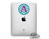 Chevron Monogram Decal - Two colors - Vinyl Wall Art