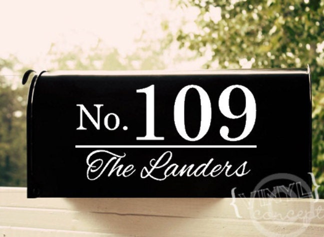 One Mailbox Decal - Vinyl Wall Art