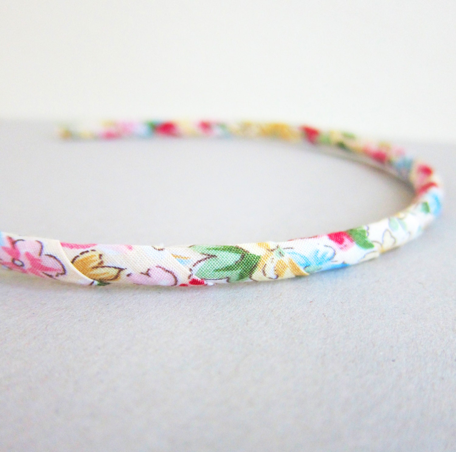 Shabby Chic Hair Band Headband Floral Flower Fabric Cloth Retro Preppy Blue Green Pink Yellow Red