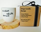 Zodiac Birthday Candle Virgo Personalized Scented Candle