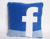 12x12 Facebook Pillow - Handmade Blue Geekery Pillow - Cojín facebook - Kissen facebook - Coussin facebook  - Cuscino facebook