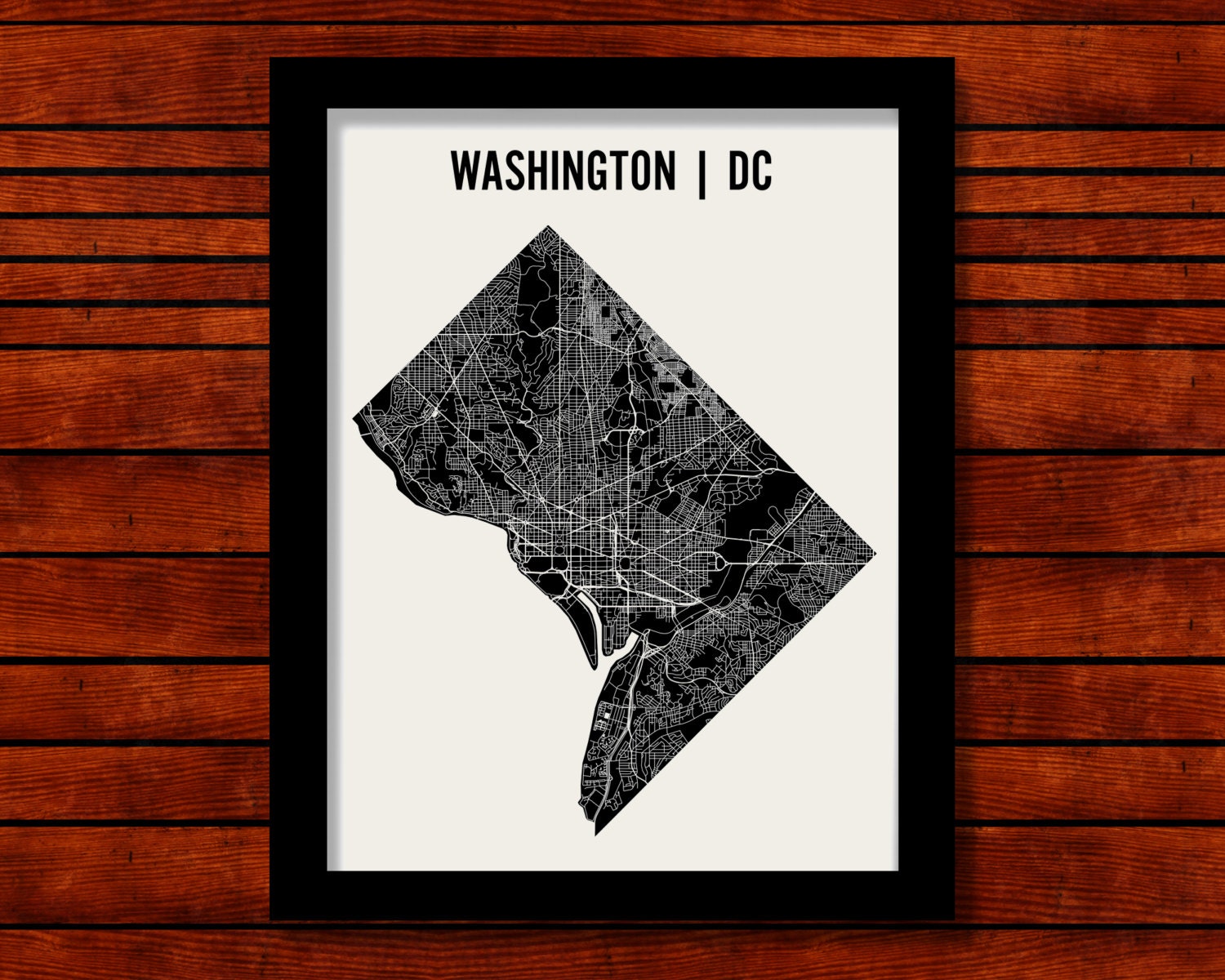 Washington DC Map Art City Print, 18 x 24