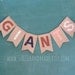 GIANTS or YOUR TEAM burlap banner