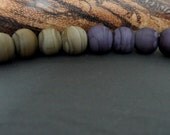 Organic rounds. Handmade Lampwork bead set SRA CPteam FHFTeam