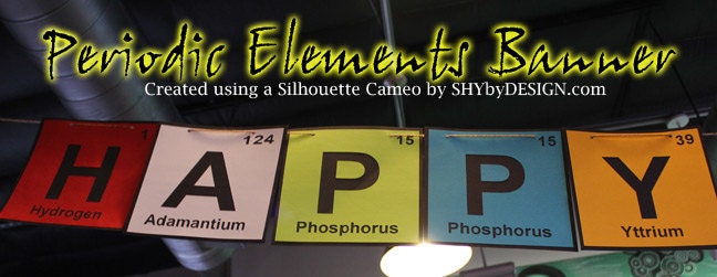 Customized Periodic Table Birthday Banner