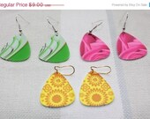 ON SALE Guitar Pick Earrings Special Selection Of 3 Pair Handmade Upcycled Gift Card Eco-Friendly Jewelry