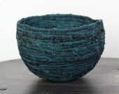 Indigoblue fibersculpture / vase/ nest