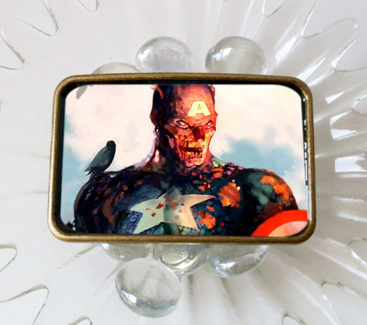 Zombie Captain America Belt Buckle