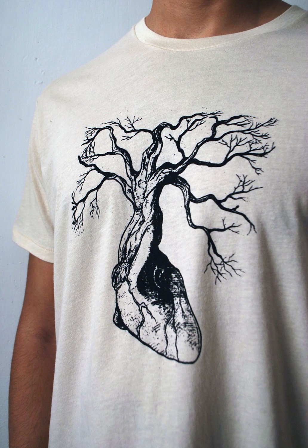 Organic Cotton Mens t-shirt  - XL / Extra Large  - Printed and Ready to Ship to your Valentine