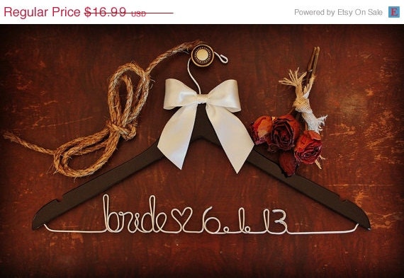 ON SALE Wedding Hanger for bride or bridesmaid