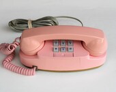 Vintage Pink Princess Telephone Pink Push Button Touch Tone Dial Western Electric Princess Phone