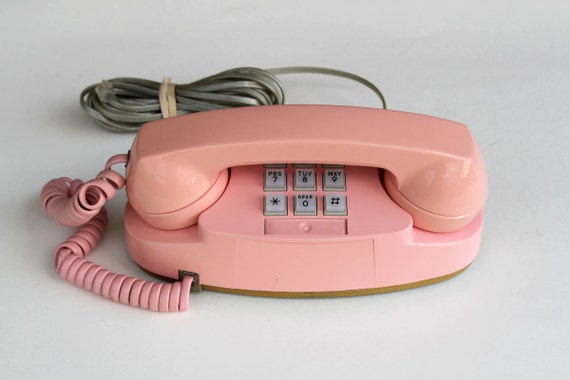 Vintage Pink Princess Telephone Pink Push Button Touch Tone