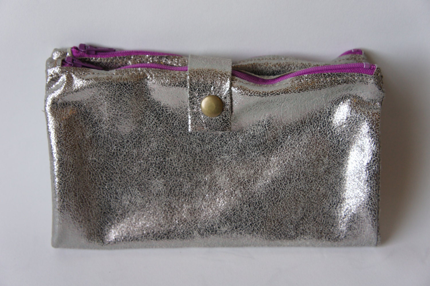 Large Wallet Metallic Leather