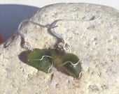 Deep Sea Green Seaglass Earrings