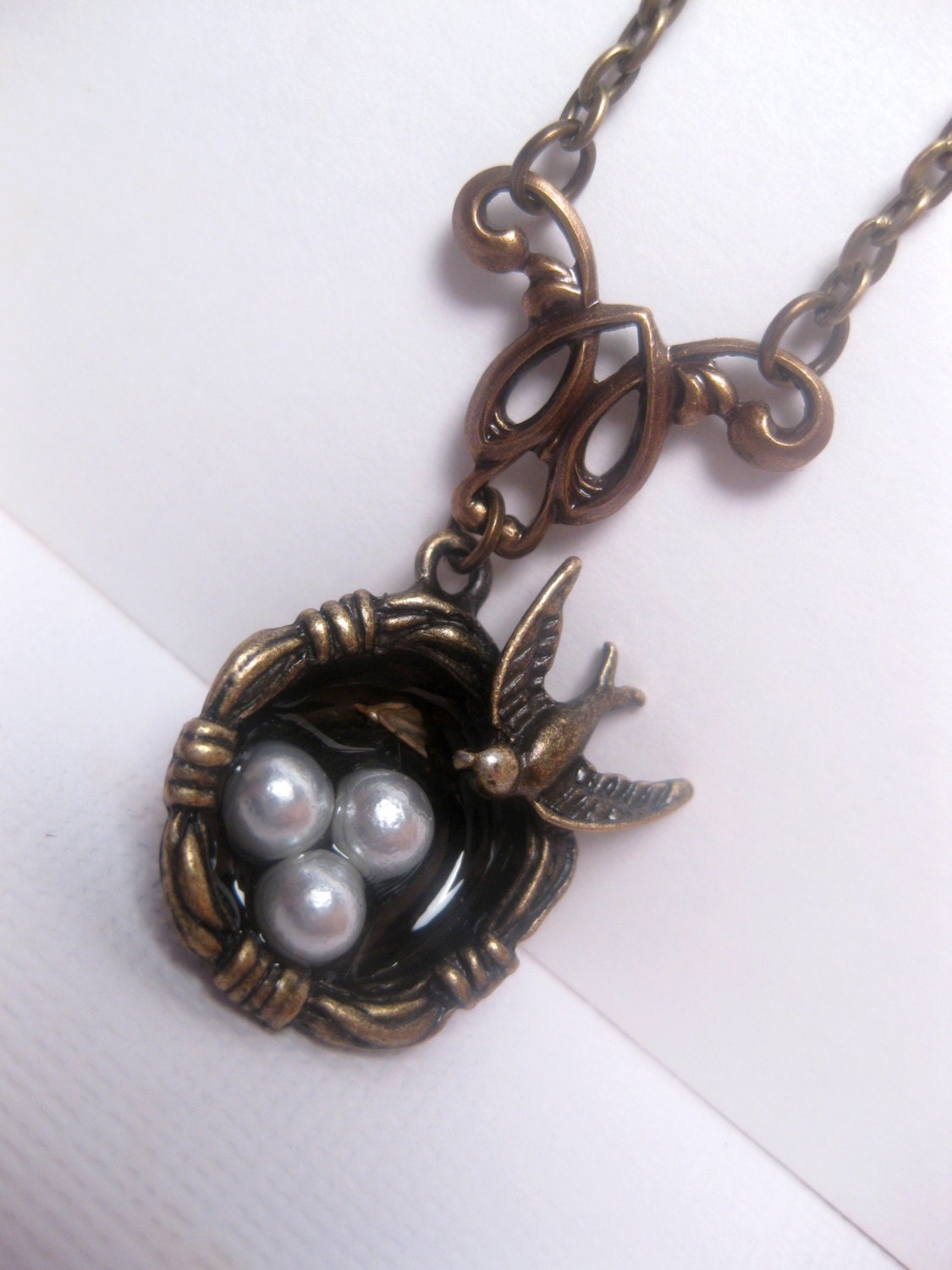 Nest Of Birds Pearl Necklace
