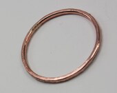 Rose Gold Ring Pure 14K Rose Gold Simple Thin Hammered Band