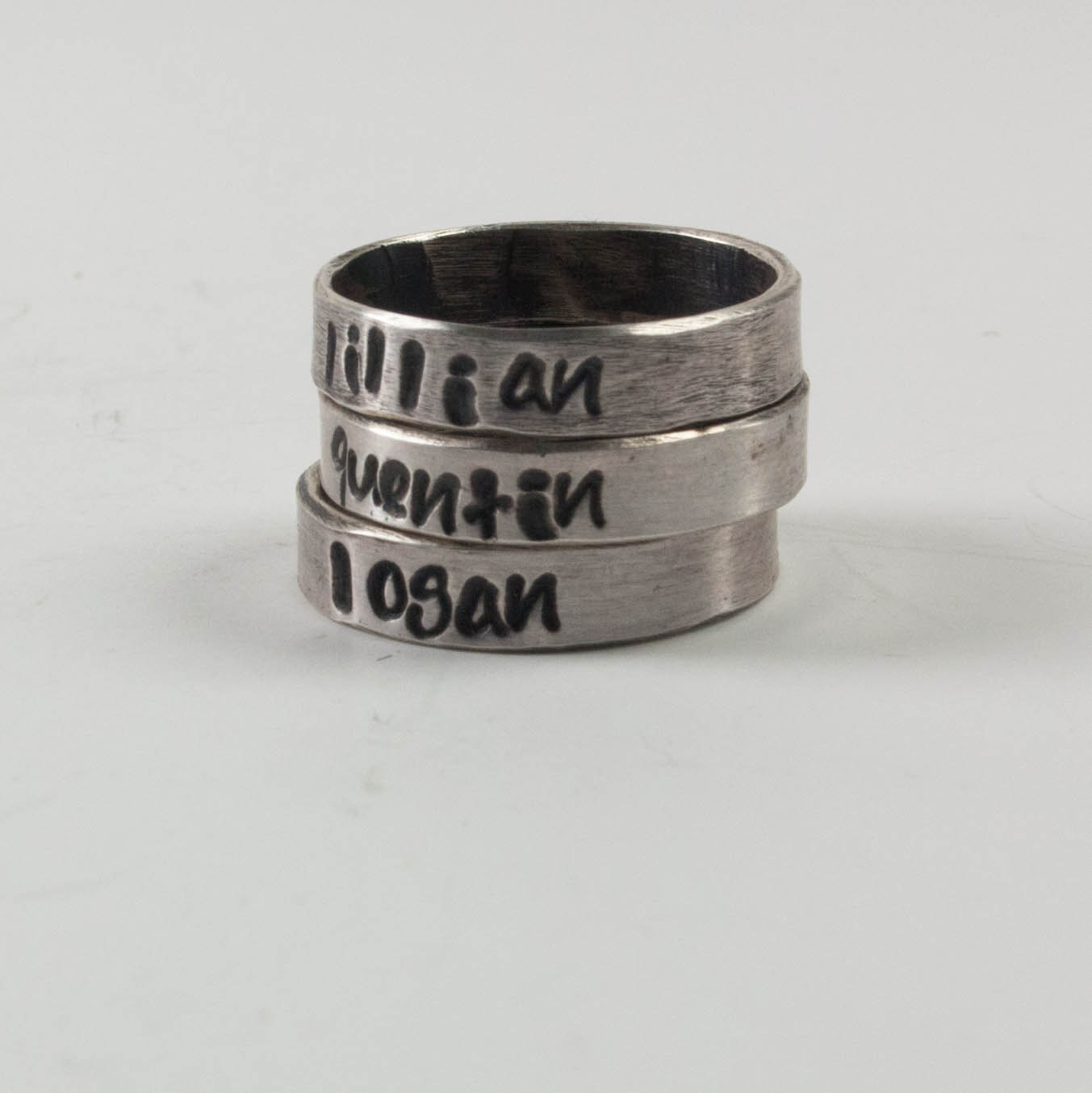 Mothers Day Rings Mother's Rings Personalized Sterling Silver Rings Hand Stamped Mommy Jewelry