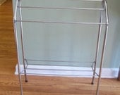Mid Century Modern Brass Quilt Stand or Rack, for Blankets, Linens, Towels etc.
