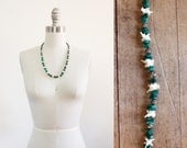 80s snake vertebrae and malachite necklace // Precious Remnants