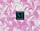 Blossom Pink White Swirl - Digital Marbling Design - Marbled Scrapbook Paper - Background Texture - Digital Collage Element